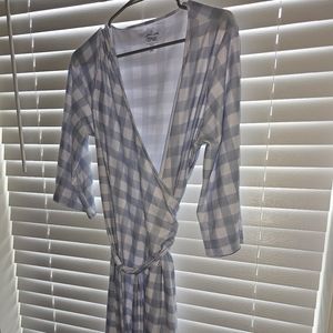 Matching Caden Lane Robe with Baby Gown and Hat